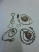 Silver Jewellery - Art Nouveau Style Pendant on Ch