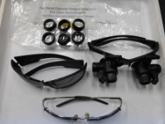 Two Pairs of Sunglasses (1 x Chevrolet) together with a Pair of Jewellers Multi-Lens Glasses