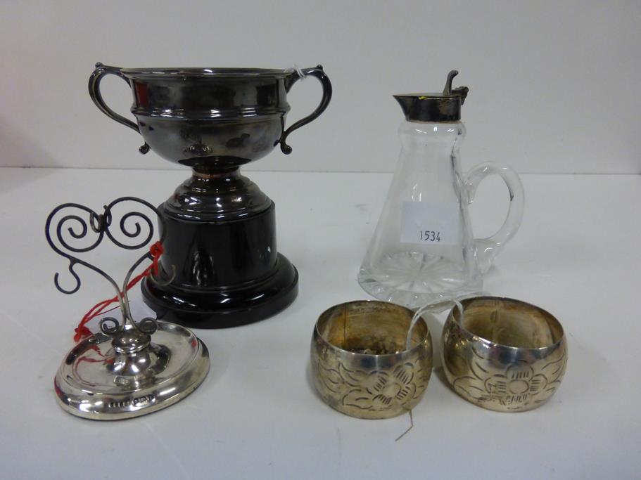 This is a Timed Online Auction on Bidspotter.co.uk, Click here to bid. Silverware - a ring stand,