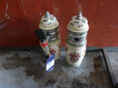 2 x Becks Porcelain Beer Pumps (AF)