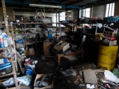 Loose and Removable Contents of Vehicle Spares Room