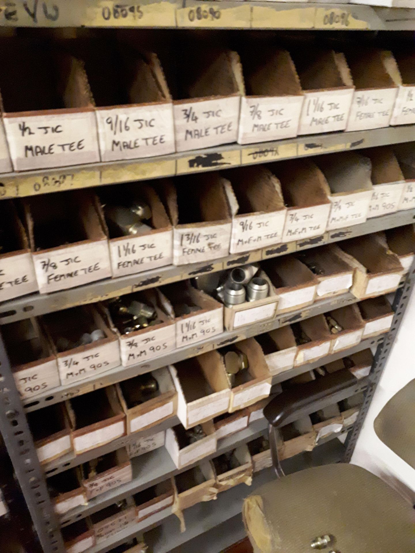 7 Bays of Steel Shelving & Contents of Various Low Pressure Fittings including Ball Valves, - Image 4 of 10
