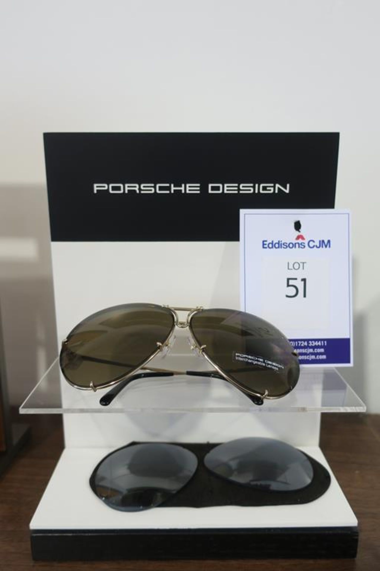 Pair of Porsche Design Aviator Sunglasses