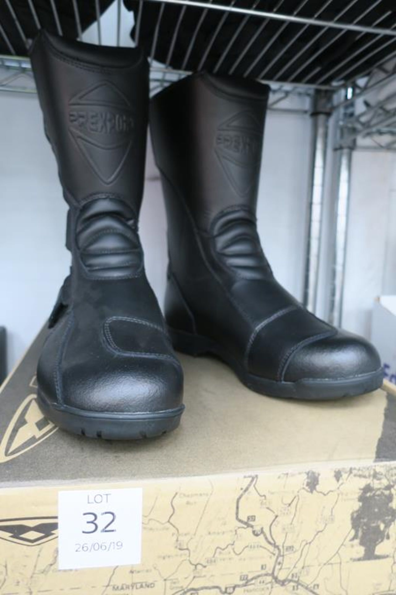 Prexport Leather Motorcycle Boots - Image 2 of 3