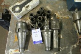 Two Clarkson 50 International Taper Collet Chucks