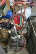 2 x Burning Acetylene Sets including bagging and trolleys (bottles not included)