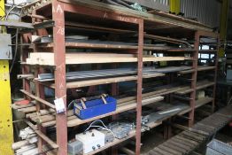 4 Homemade Angle Iron Racks to include Assorted Aluminium, Brass, Copper, Steel and Stainless Steel