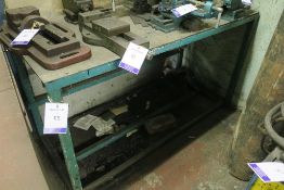 Metal Work Bench (H 81cm x W 140cm x D 61cm) (contents not included)