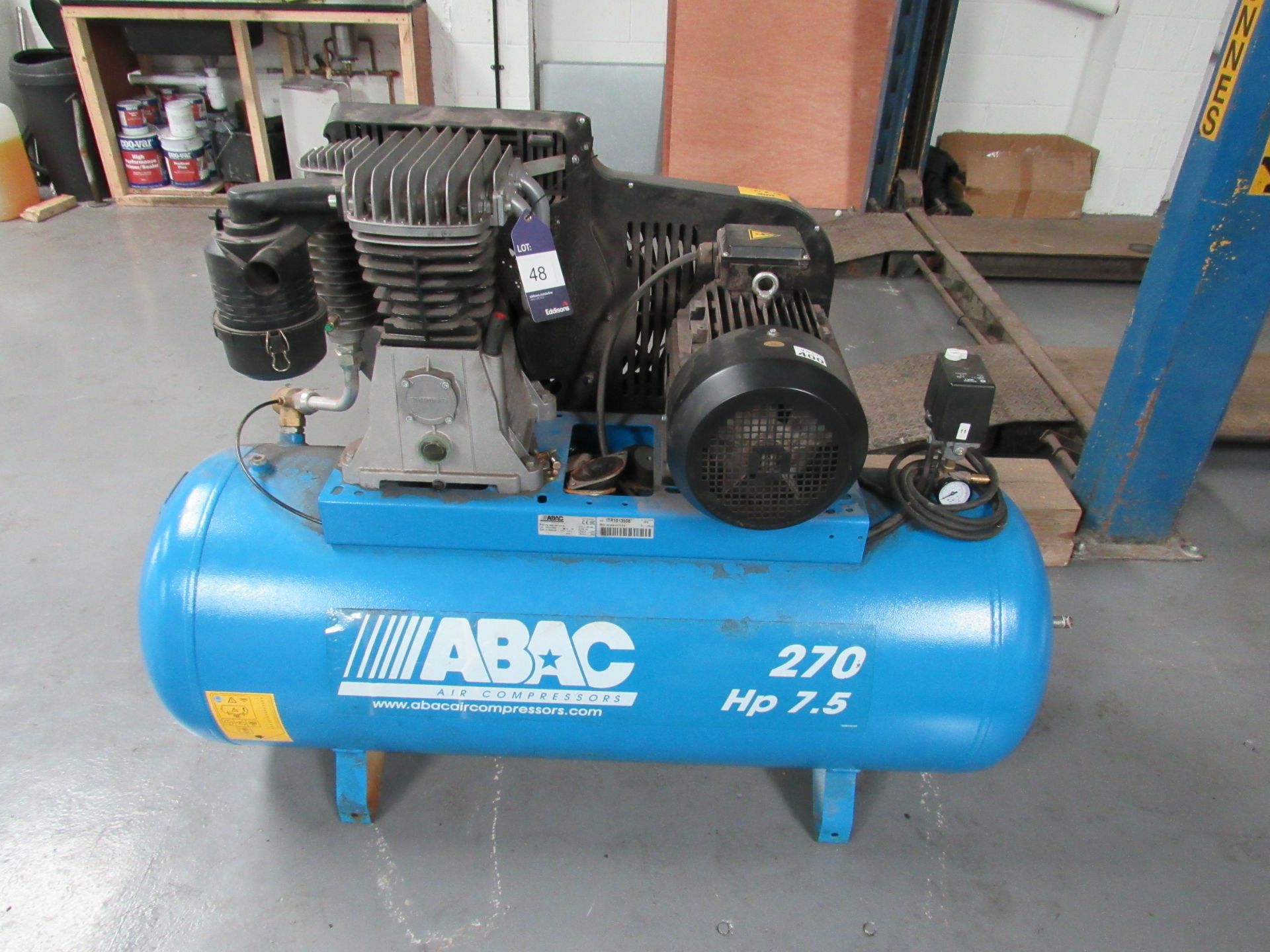 ABAC 270, 7.5HP Receiver Mounted Compressor, 2015 (Spares or Repairs) (Located at Unit 11)