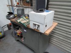 Steel Workshop Cabinet with Wooden Top (Located at Unit 11)