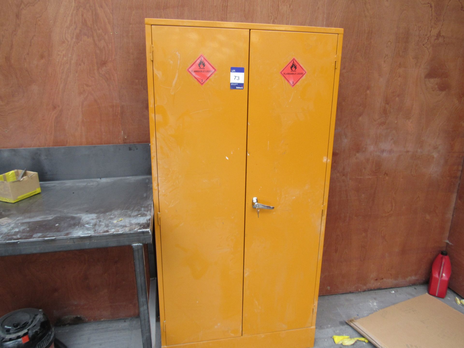 Steel Flammables Cabinet and Contents (Located at Unit 11)