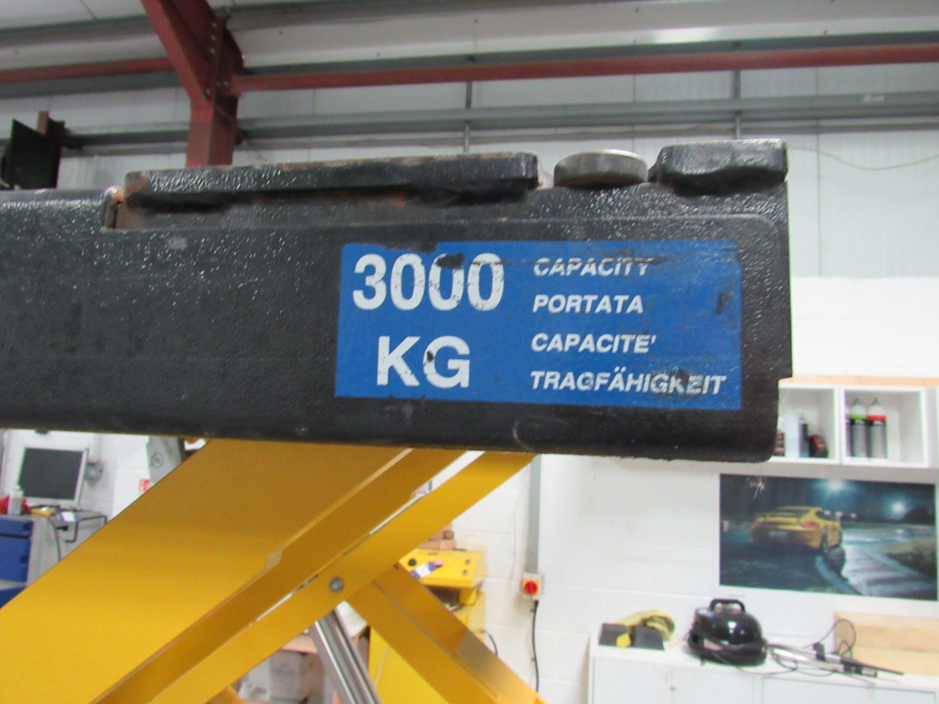 Rotary Porsche 3000kg Hydraulic Scissor Lift, Serial Number 5405274 (Located at Unit 11) - Image 5 of 5