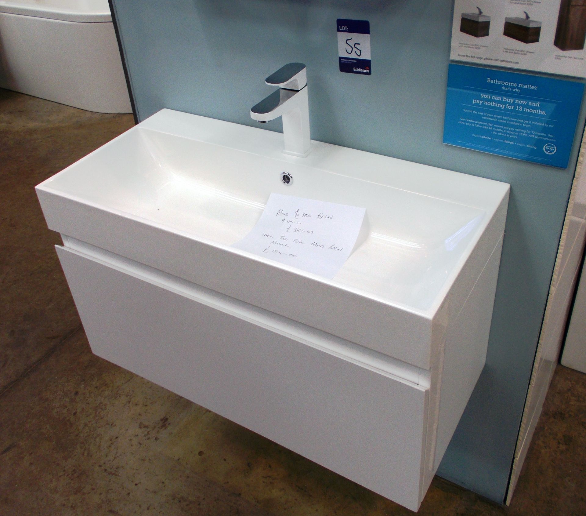 Mino 800 basin and unit. RRP £483