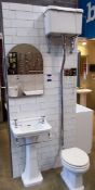 Savoy Edwardian high level toilet, sink and mirror suite. RRP £900
