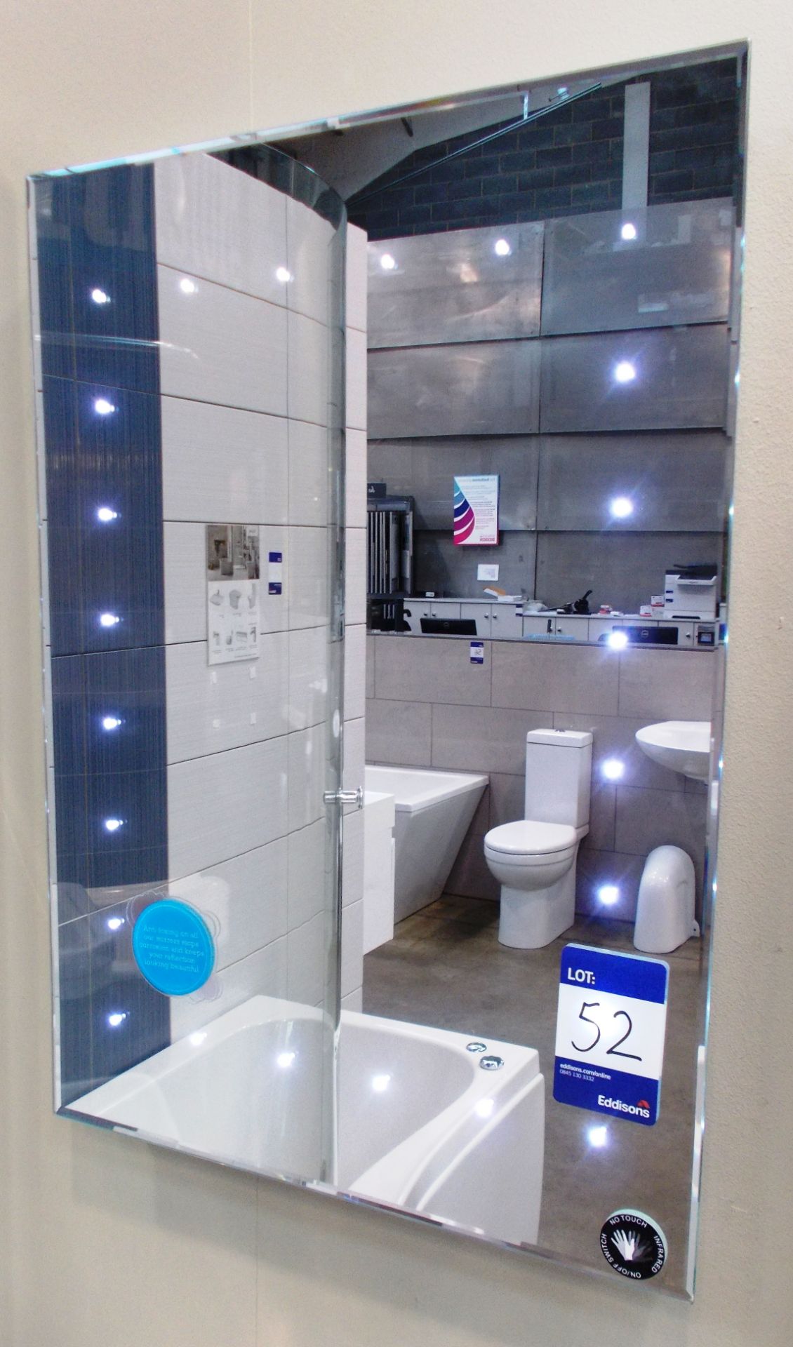 LED wall mounted mirror. RRP £299