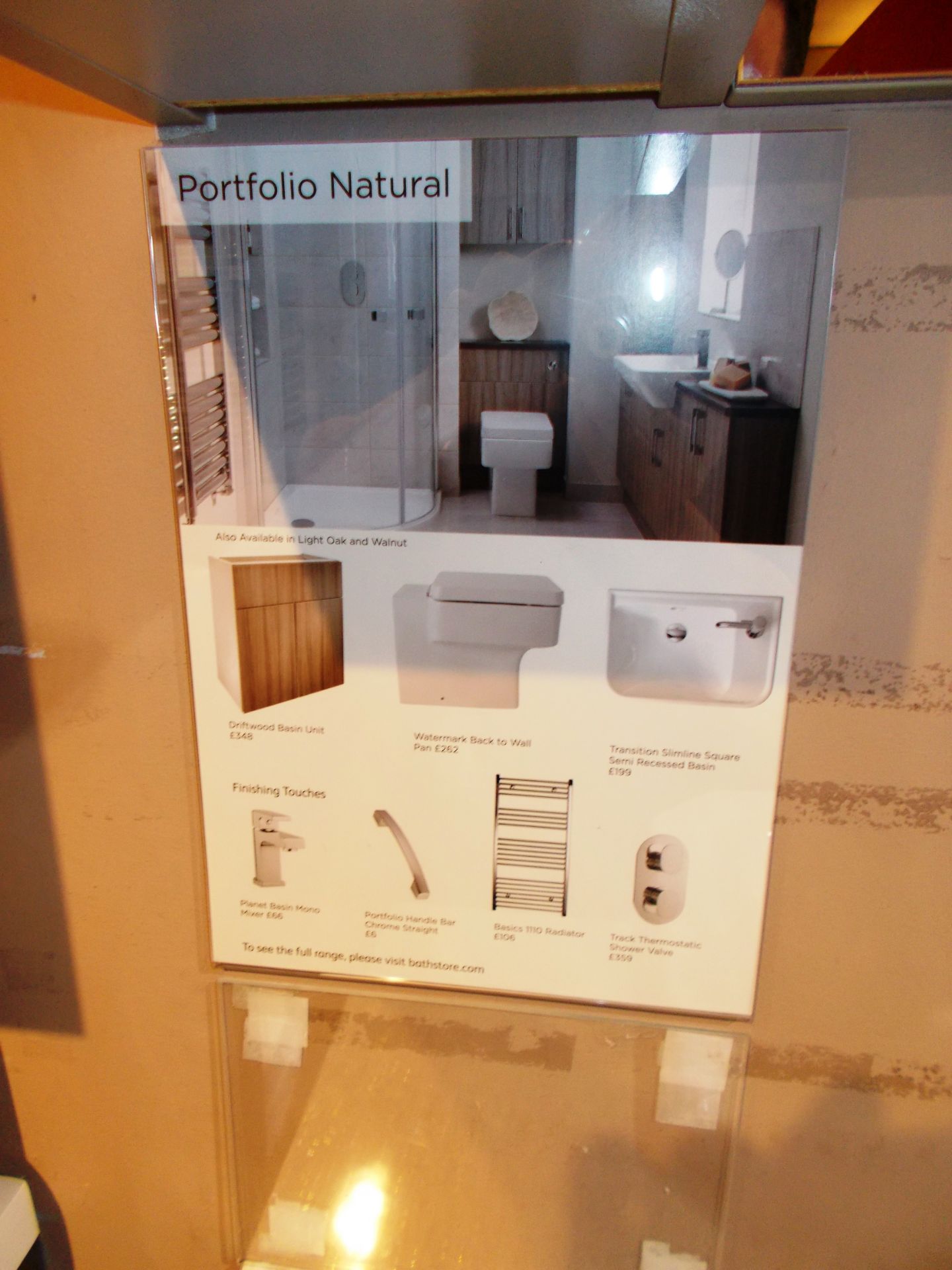 Portfolio wall mounted cupboards with mirror, and basin. RRP £1,200 - Image 3 of 3