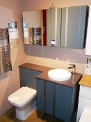 Linea bathroom suite, including cabinets, sink, and toilet. RRP £3,000
