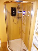 Simpsons 900 quad shower cubicle, with Mira Alero electric shower. RRP £1,000