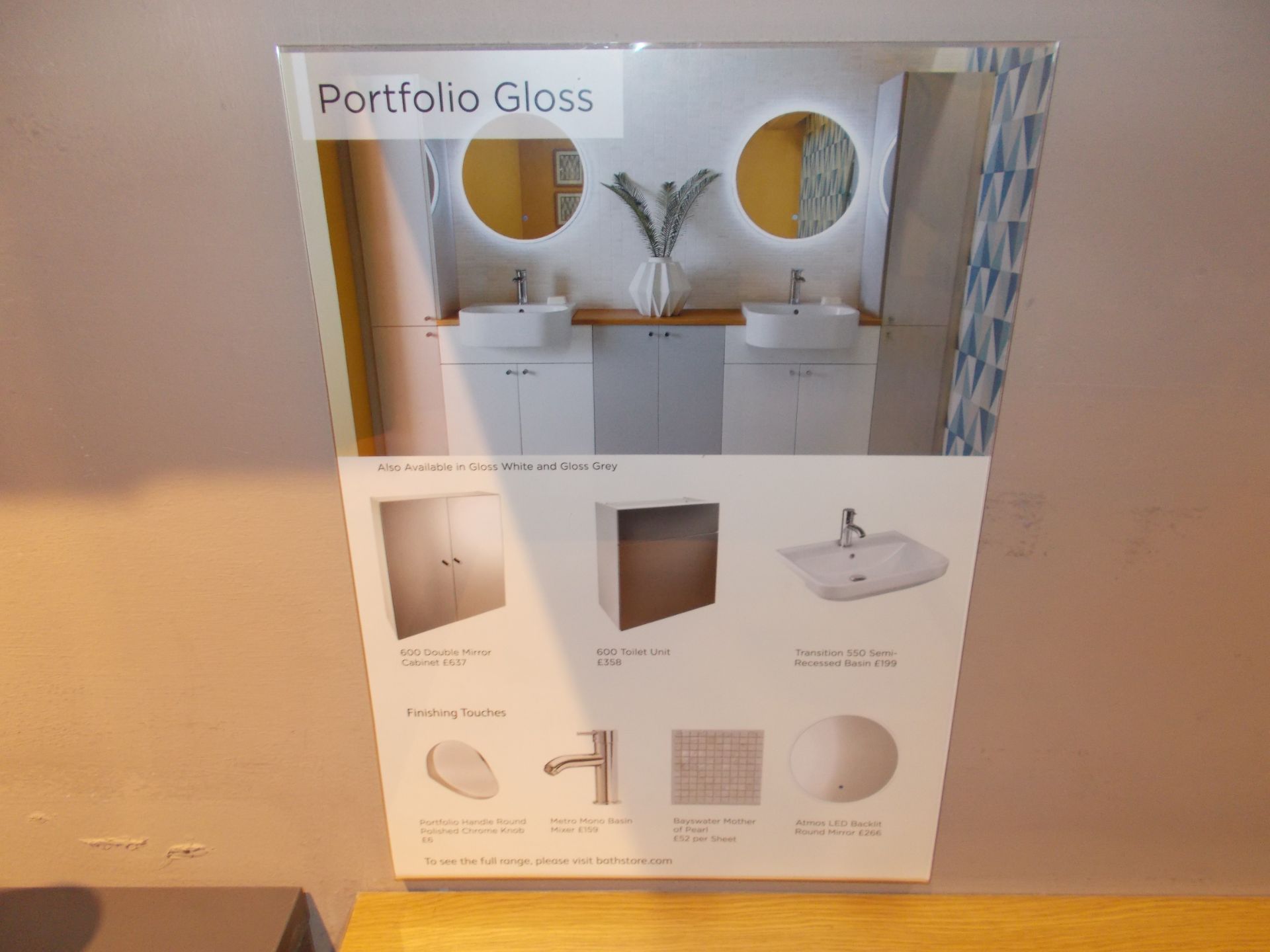 Portfolio bathroom furniture suite, including cabinets, mirror, sink, and toilet. RRP £2,000 - Image 2 of 2