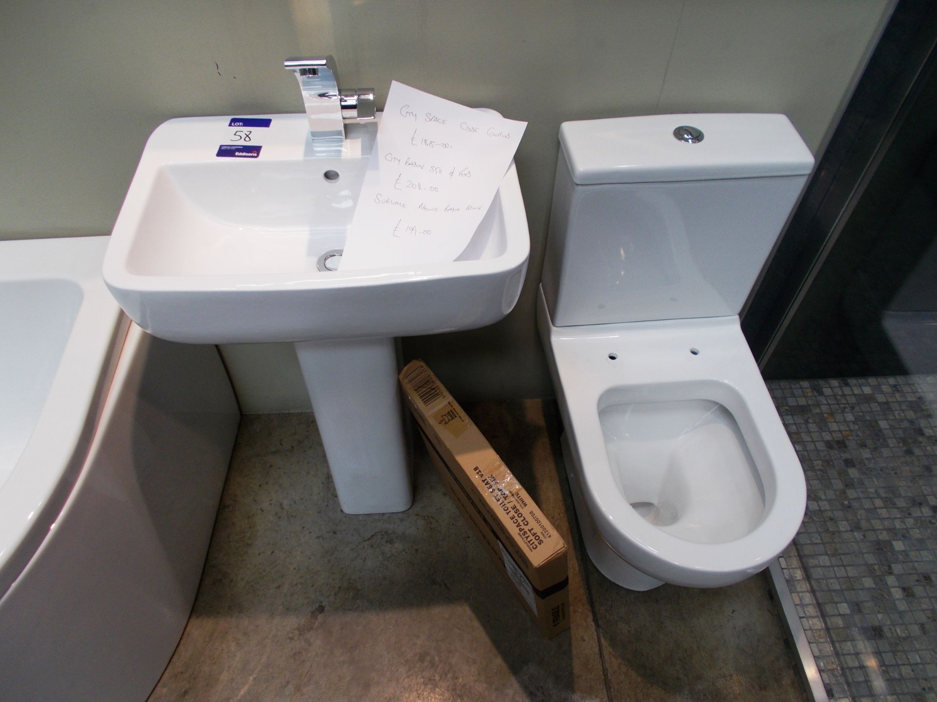 City Space close couple, City Basin, and toilet. RRP £600