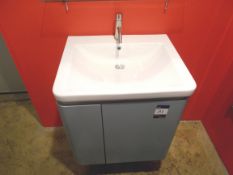 White gloss 600 waterfront sink unit. RRP £1,200