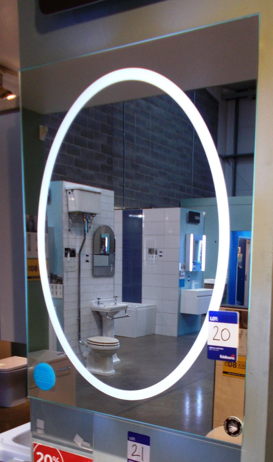 Atmos wall mounted illuminated mirror. RRP £199