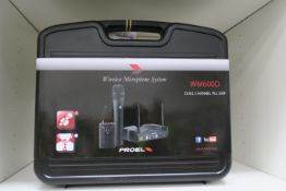 Proel WM600DM Dual UHF Wireless Handheld Microphone System