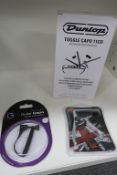 2 X G7th UltraLight Acous/Elec Capo Black, G7th UltraLight Acous/Elec Capo Red, 12 X Jim Dunlop Curv