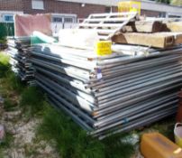Approx. 50 Corrugated Steel Fence Panels (No Feet)