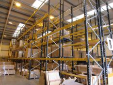 8 Bays Link 51H Pallet Racking, 9 End Frames, 54 2.7m Cross Beams