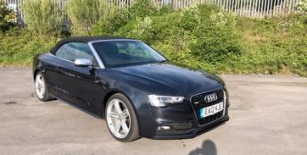 Audi A5 2.0 TDI 177 S Line, 2 Door, Cabriolet, Multitronic, 1968cc, Diesel, Blue, Registration EA12