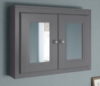 (UK119) 800mm Cambridge Midnight Grey Double Door