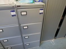 Response 4 Drawer Filing Cabinet, Grey with 2 Keys