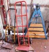 2 Sack Trucks & Pipe Vice Components