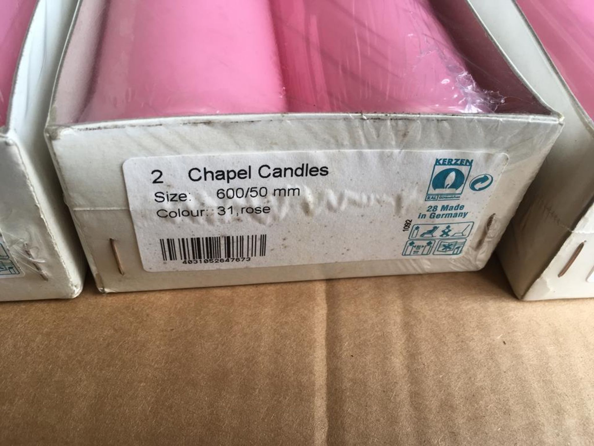 Chapel Candles Rose pink 600/50mm - Image 2 of 3