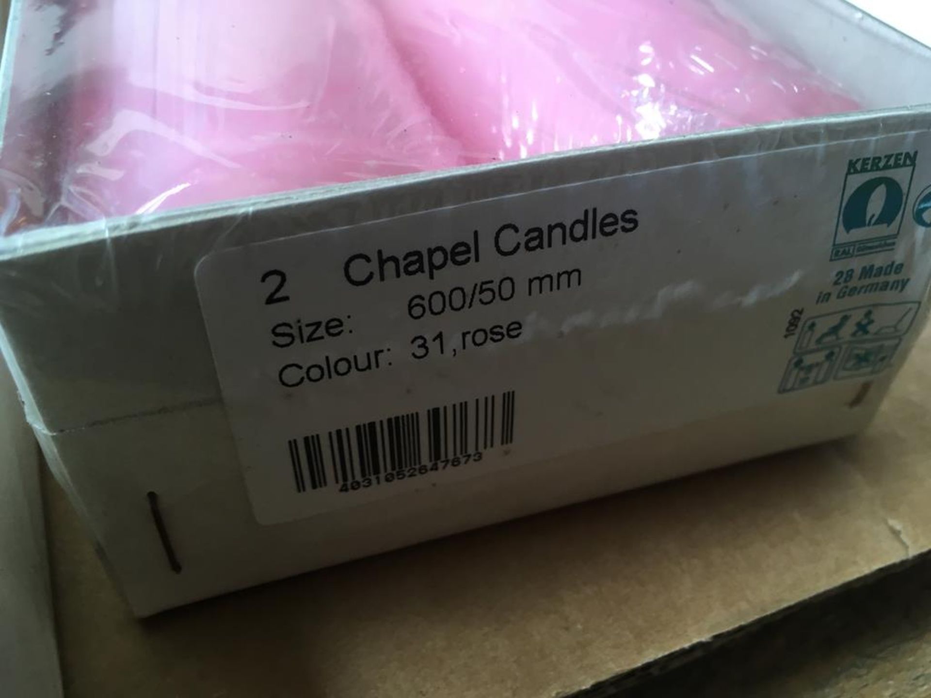 Chapel Candles Rose Pink 600/50mm - Image 3 of 3