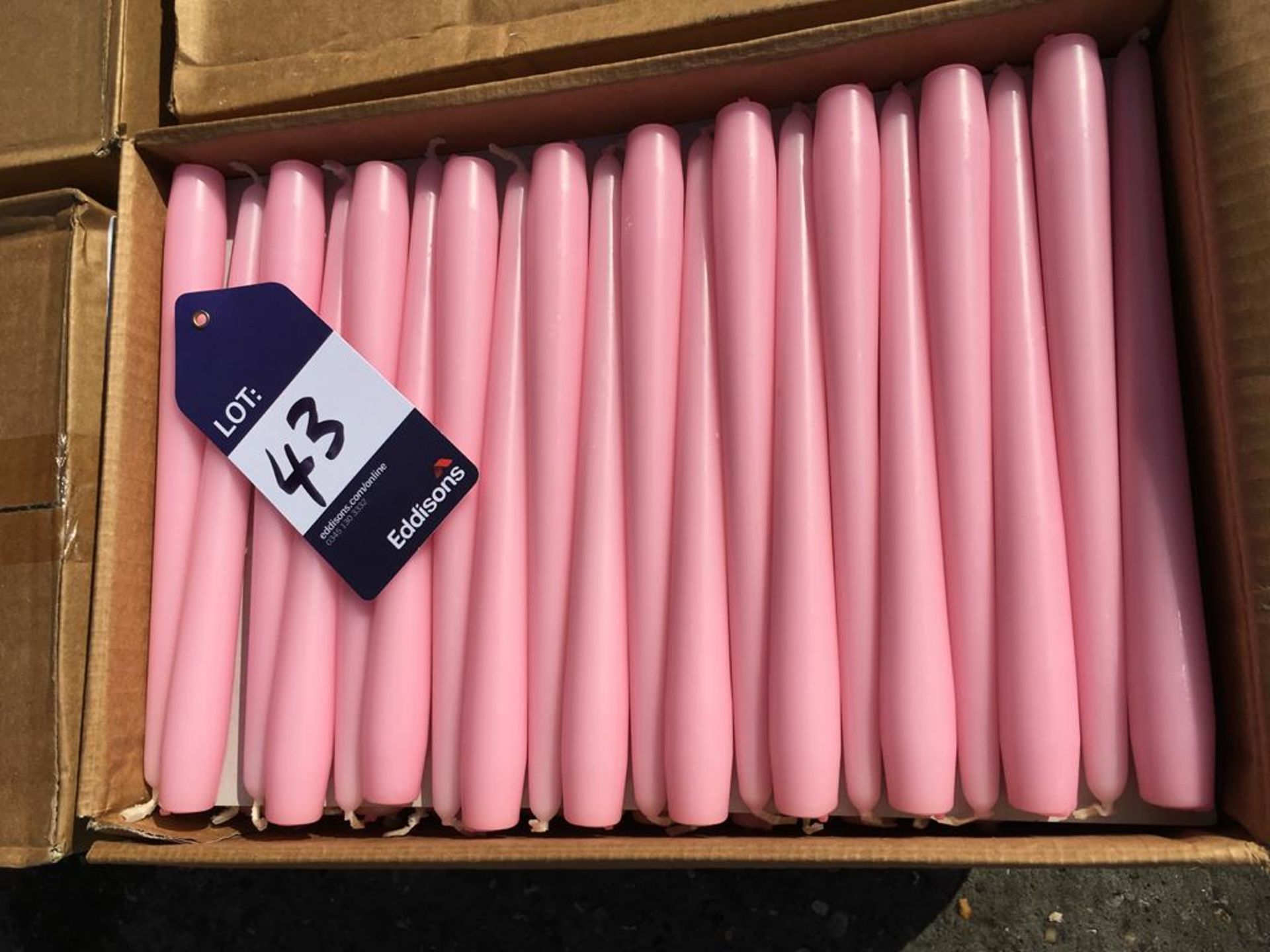 Rosa/Baby Pink Tapered Dinner Candles 250/23mm. - Image 2 of 3