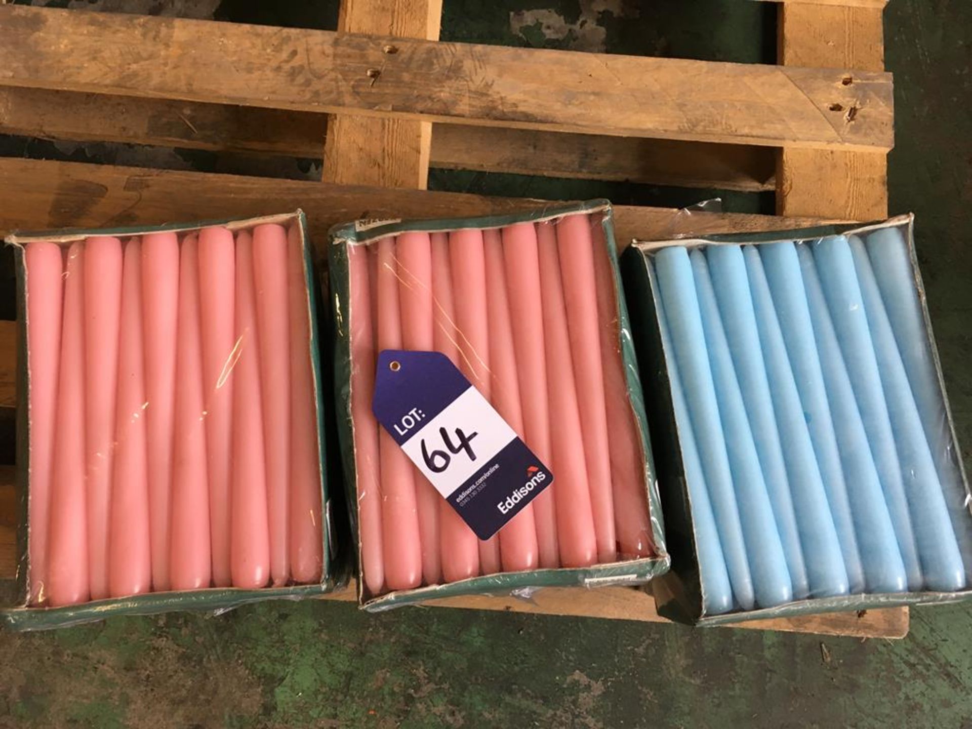 Pink; Blue Tapered Dinner Candles 250/25mm - Image 3 of 3