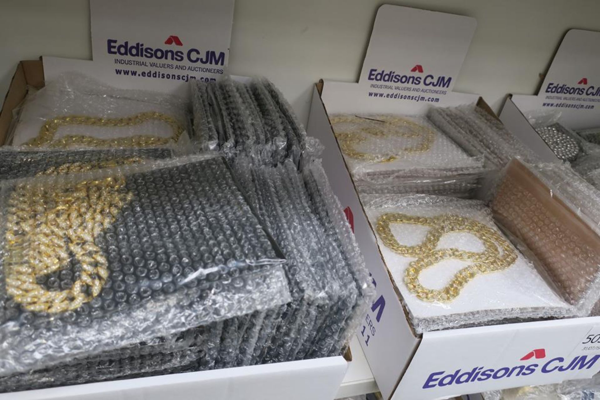 Three Boxes of assorted Metallic Chains of varying colours, sizes and styles - Image 2 of 4