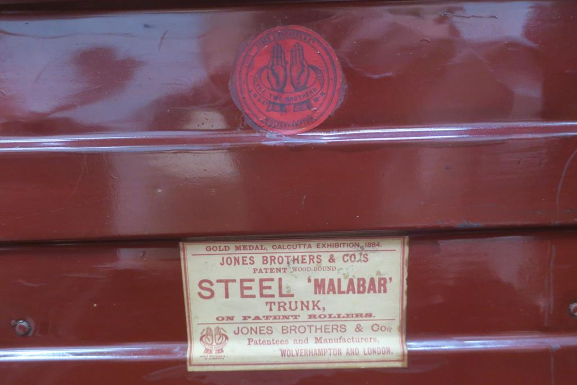 A Large Steel 'Malabar' Trunk - Image 3 of 4