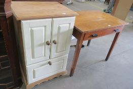 A Part Painted Pine Cupboard