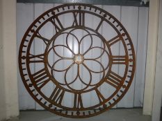 A Large Metal Garden Clock Face