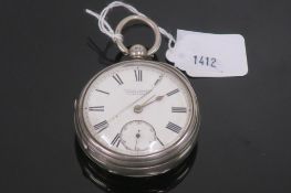 A Victorian Silver Cased Key wind Pocket Watch