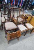 A pair of Hoop Back Single Chairs, a pair of Bedro