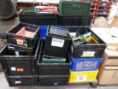Quantity of Assorted Stackable Bins