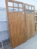 2 x Wooden Unglassed Garage Doors
