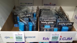 Two Boxes containing 'Body Glide' Stops Chafing Caused by Rubbing Protective Skincare to include:- 5