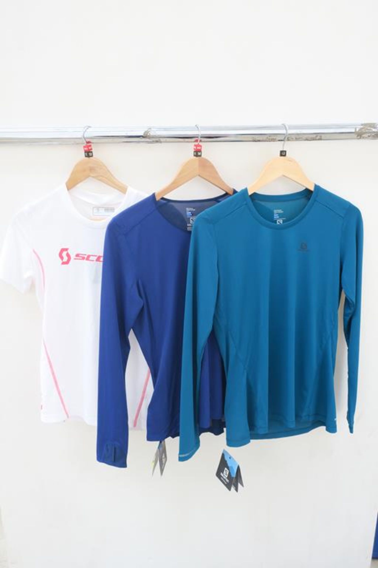 2 x Salomon Active Dry T-Shirts and Scott Running Shirt Womens