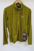 Arc'teryx Delta LT Zip Mens Jacket in Olive Amber size Small