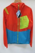 La Sportiva Hail Mens Jacket in Pumpkin/Tropic Blue size Medium